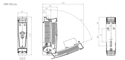 Horizontální pojistkový odpínač RBP 000 PRO SD 125A