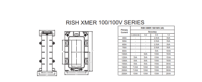 XMER 100/100V/45-600/5A Tř.1 5VA