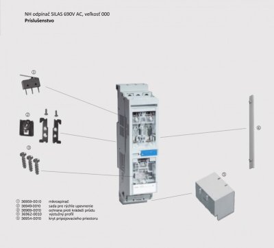 Odpínač SILAS SB NH000 60 AU R4